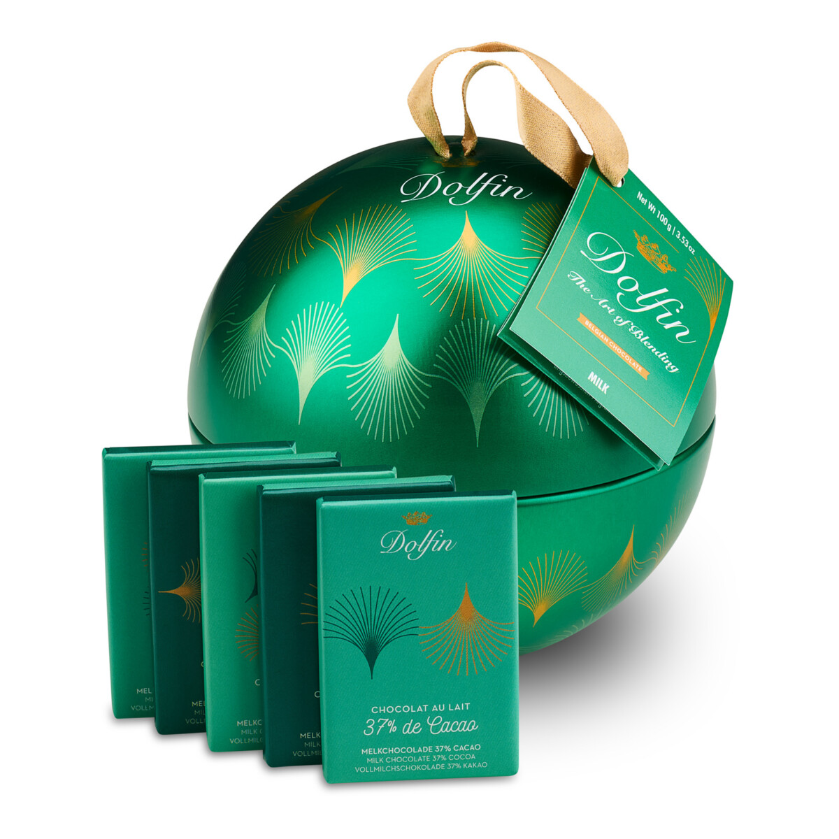 Weihnachtskugel 10*10 g MILCH – 5 Geschmacksrichtungen